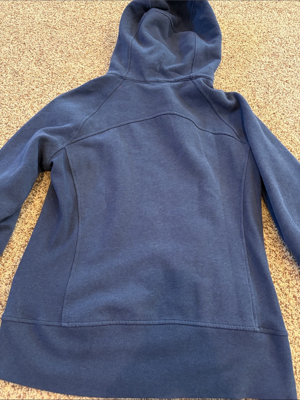 lululemon athletica Navy Full-Zip Hooded Scuba Sweatshirt - Picture 8 of 8